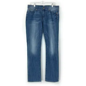 7 For All Mankind Women's Straight Leg Denim Jeans - Comfortable Fit for Everyday Wear - Available in Blue - Size 32