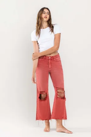 90s Vintage Crop Flare Vervet Jeans
