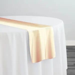 9pcs - Lamour (Dull) Satin Table Runner 14"x108" - Champagne 1340