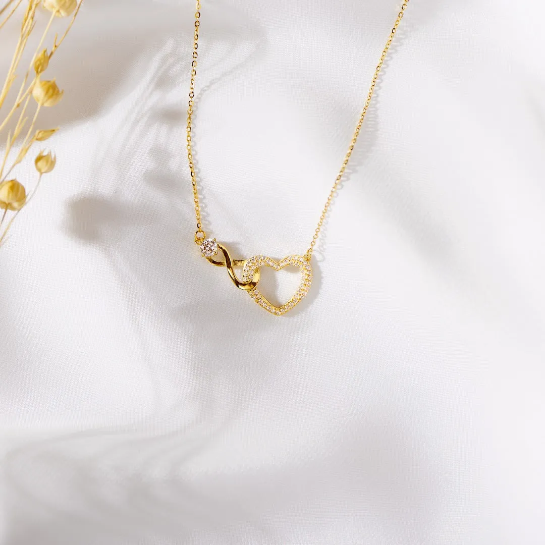 ALWAYS IN MY HEART - INFINITY HEART NECKLACE