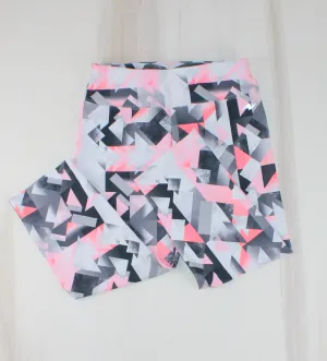ATHLETIC WORKS GEO PATTERNED CAPRI LEGGINGS 10/12Y PRE-LOVED