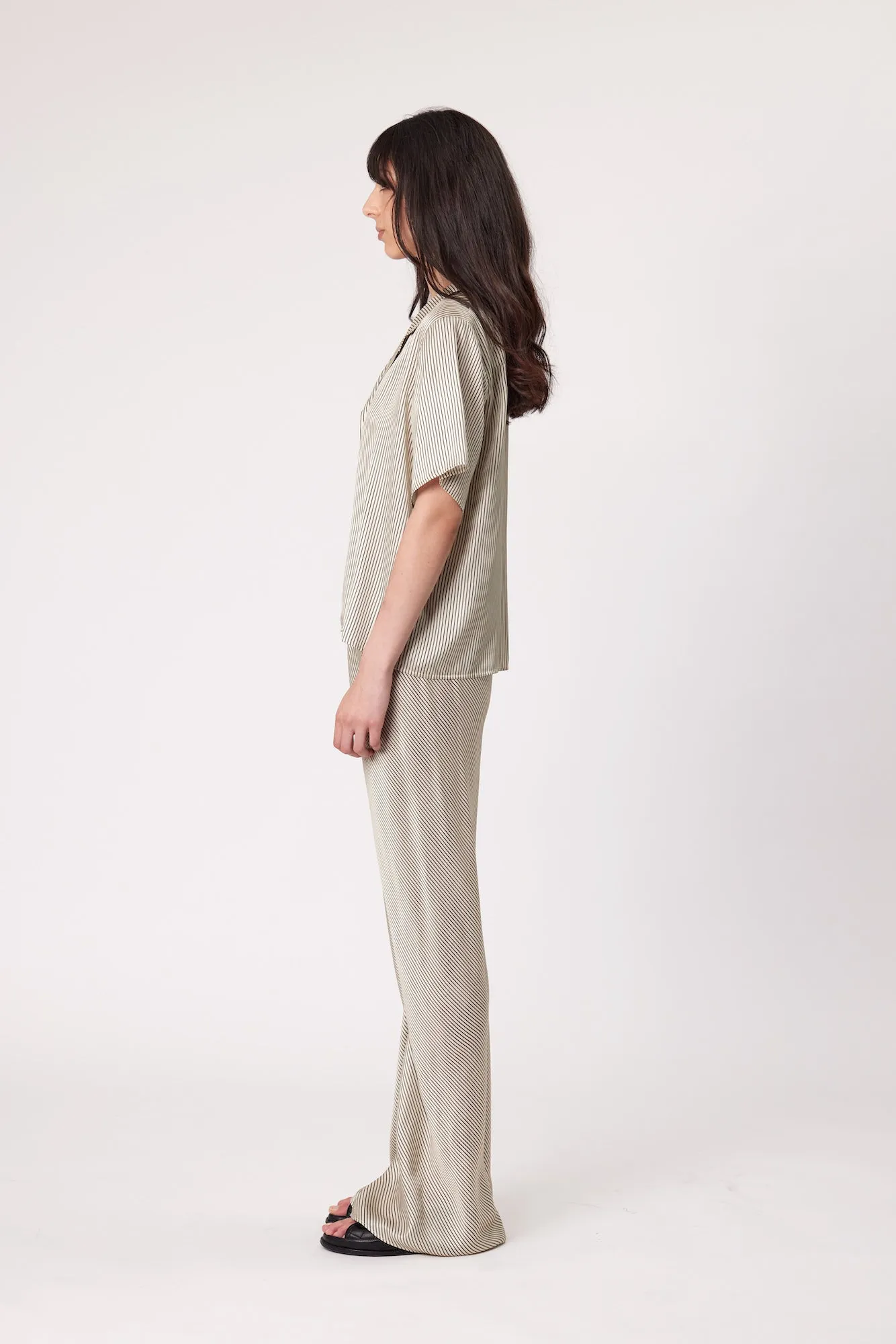 BRIXTON SHIRT - IVORY STRIPE