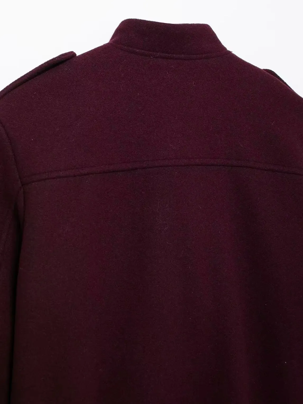Burgundy golden buttons jacket