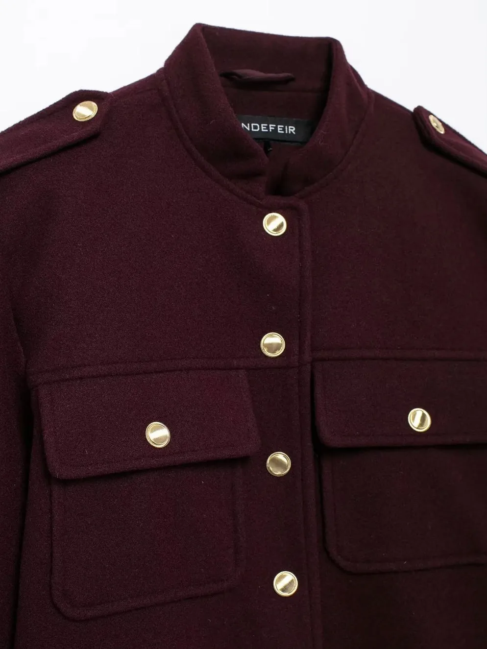 Burgundy golden buttons jacket