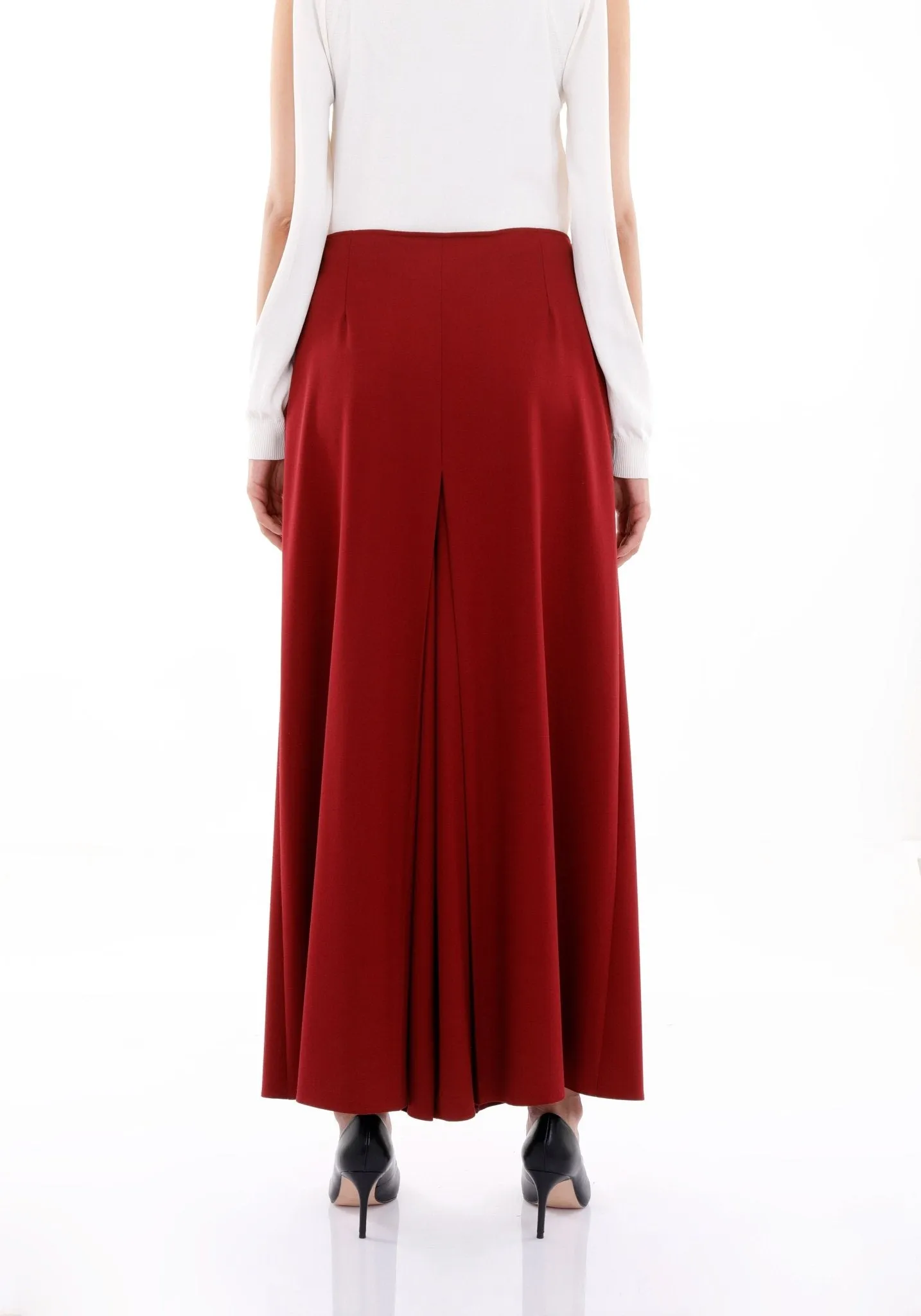 Burgundy High Waisted Palazzo Pants