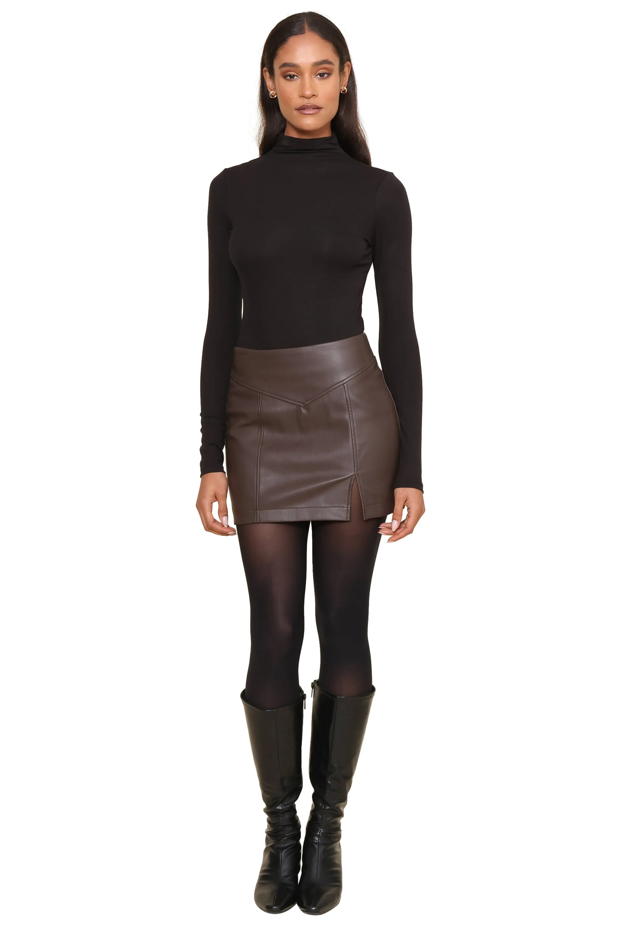 Carlson Vegan Leather Mini Skirt
