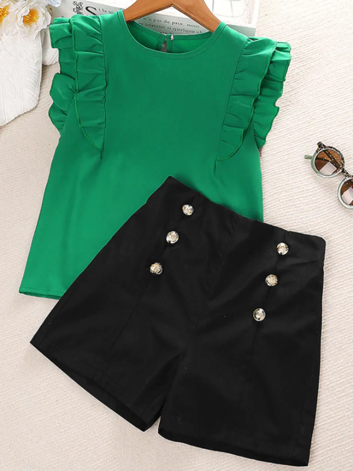 Chic Factor Black Sailor Short Set