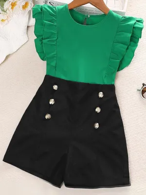 Chic Factor Black Sailor Short Set