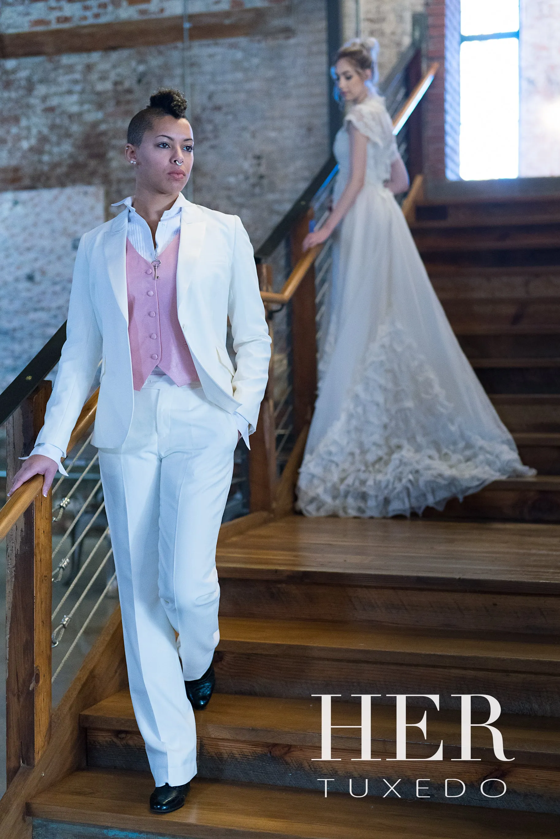 Classic Ivory Short Peak Lapel Tuxedo Suit (Two Piece) (Slim Fit)