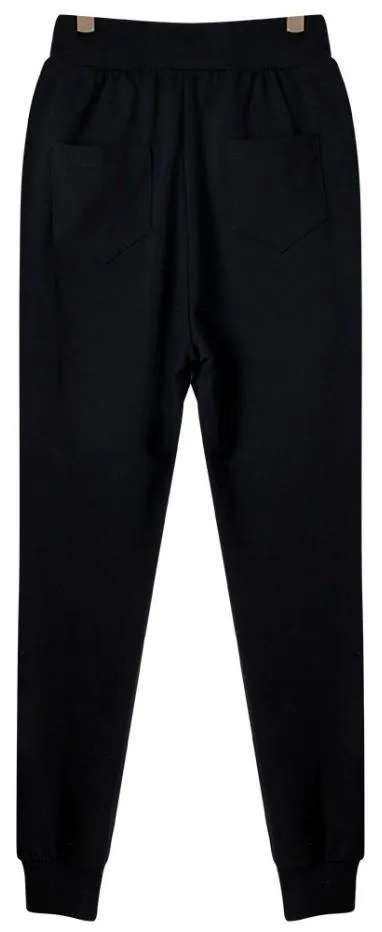 Embellished Black Track Pants