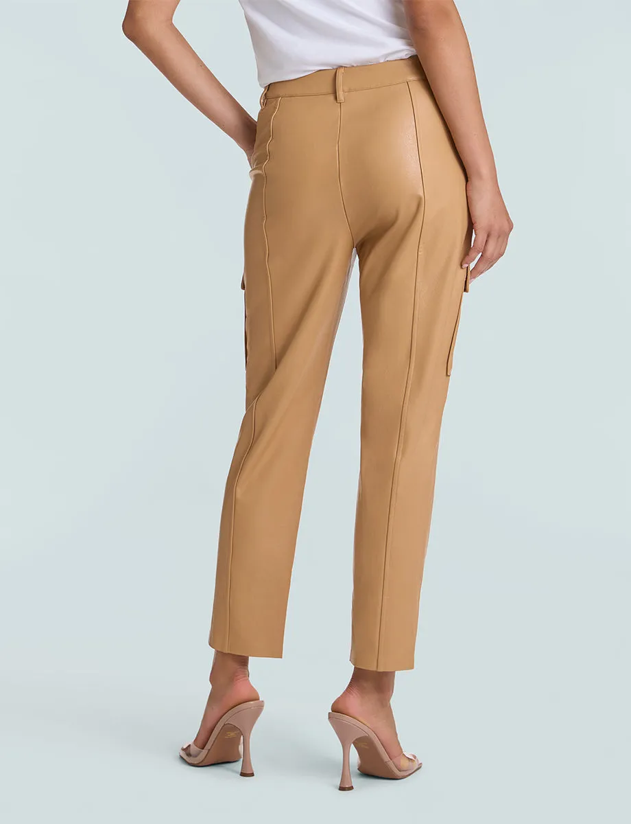 Faux Leather 7/8 Utility Trouser