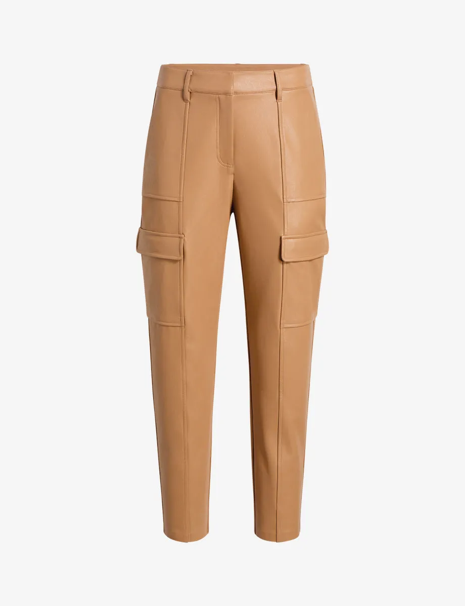 Faux Leather 7/8 Utility Trouser