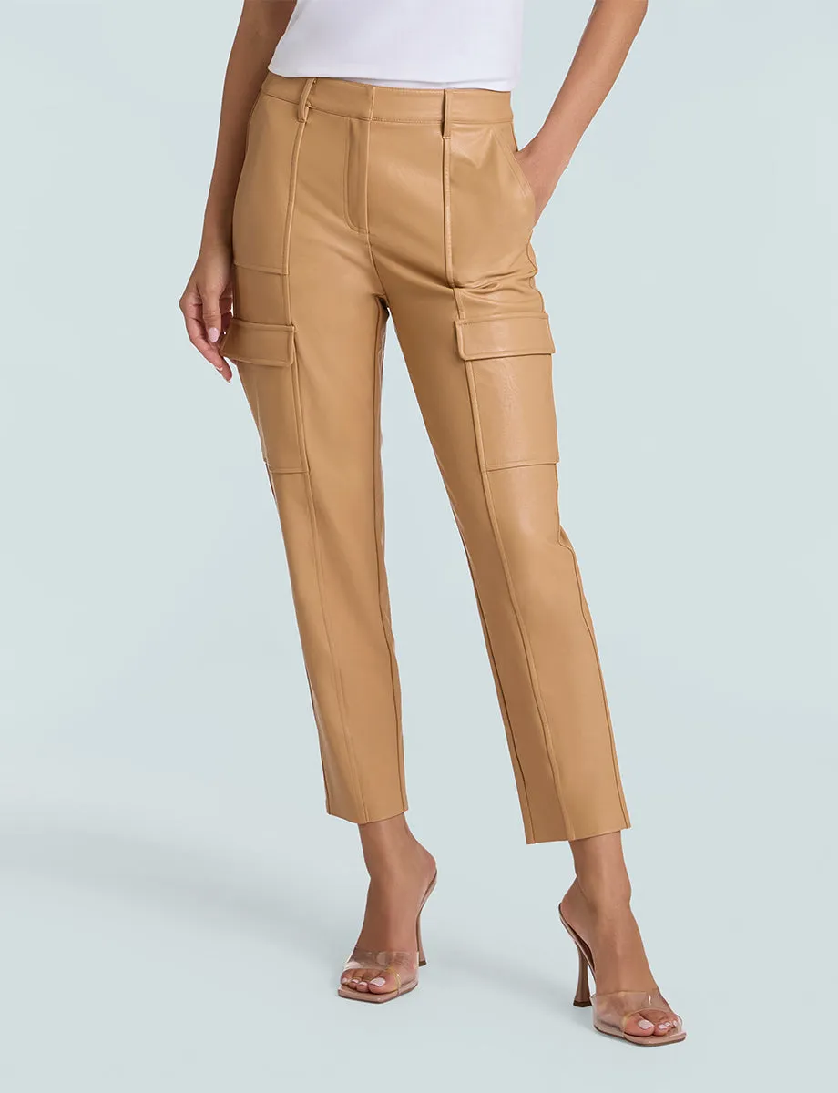 Faux Leather 7/8 Utility Trouser