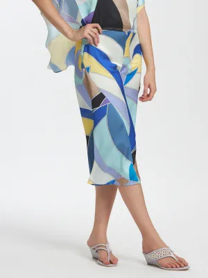 Geometric Print Wide Leg Culottes