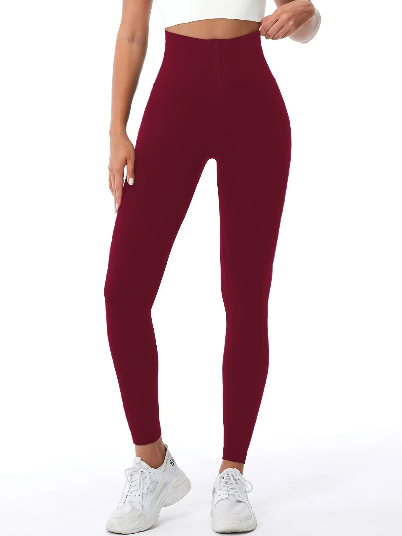 High Waist Skinny Fitness Solid Butt Lifting Tummy Control  Leggings