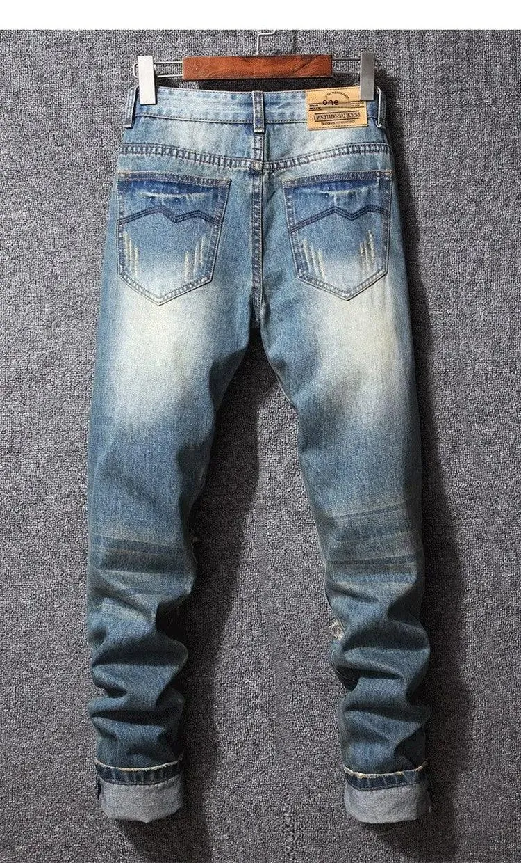 Hong Kong Style Ripped Jeans