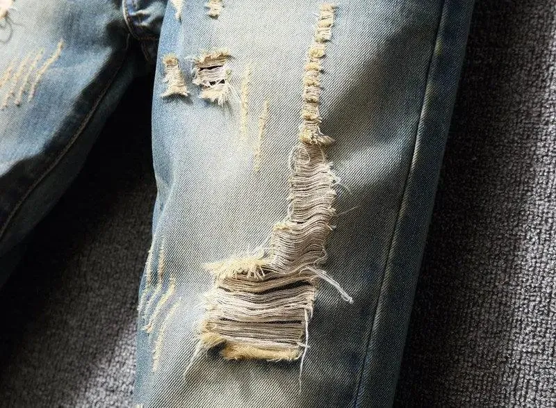 Hong Kong Style Ripped Jeans