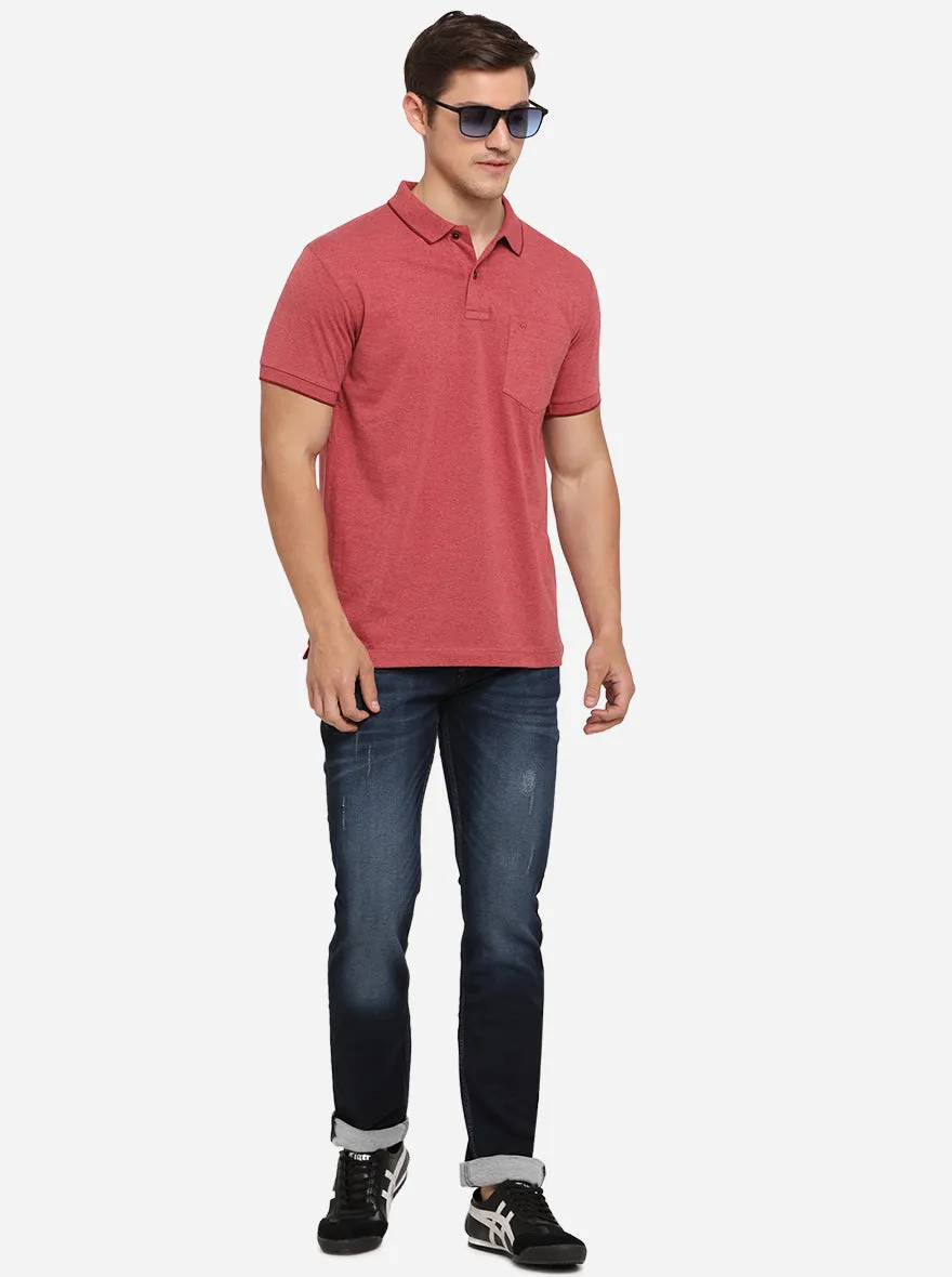 Indigo Blue Solid Slim Fit Jeans | JadeBlue