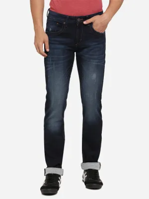 Indigo Blue Solid Slim Fit Jeans | JadeBlue