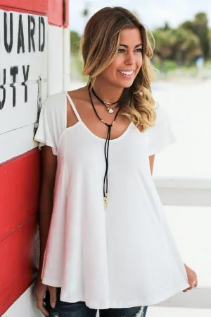 Ivory Top with Cutouts
