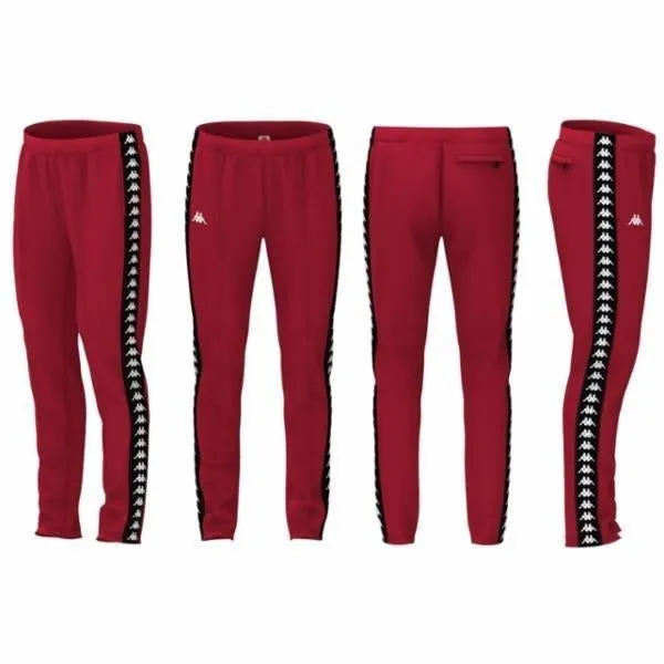 Kappa Red/Black Antique 222 Banda Astoriazz Track Pants (304KQU0-935)