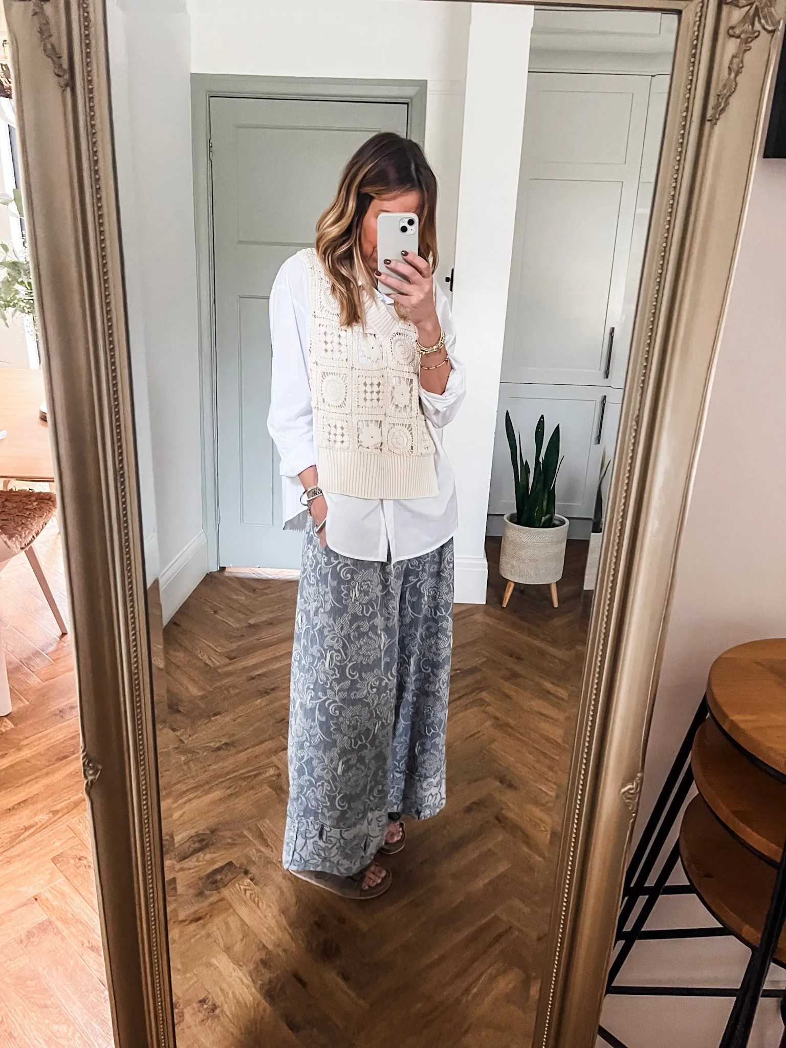 Lace Denim Culottes