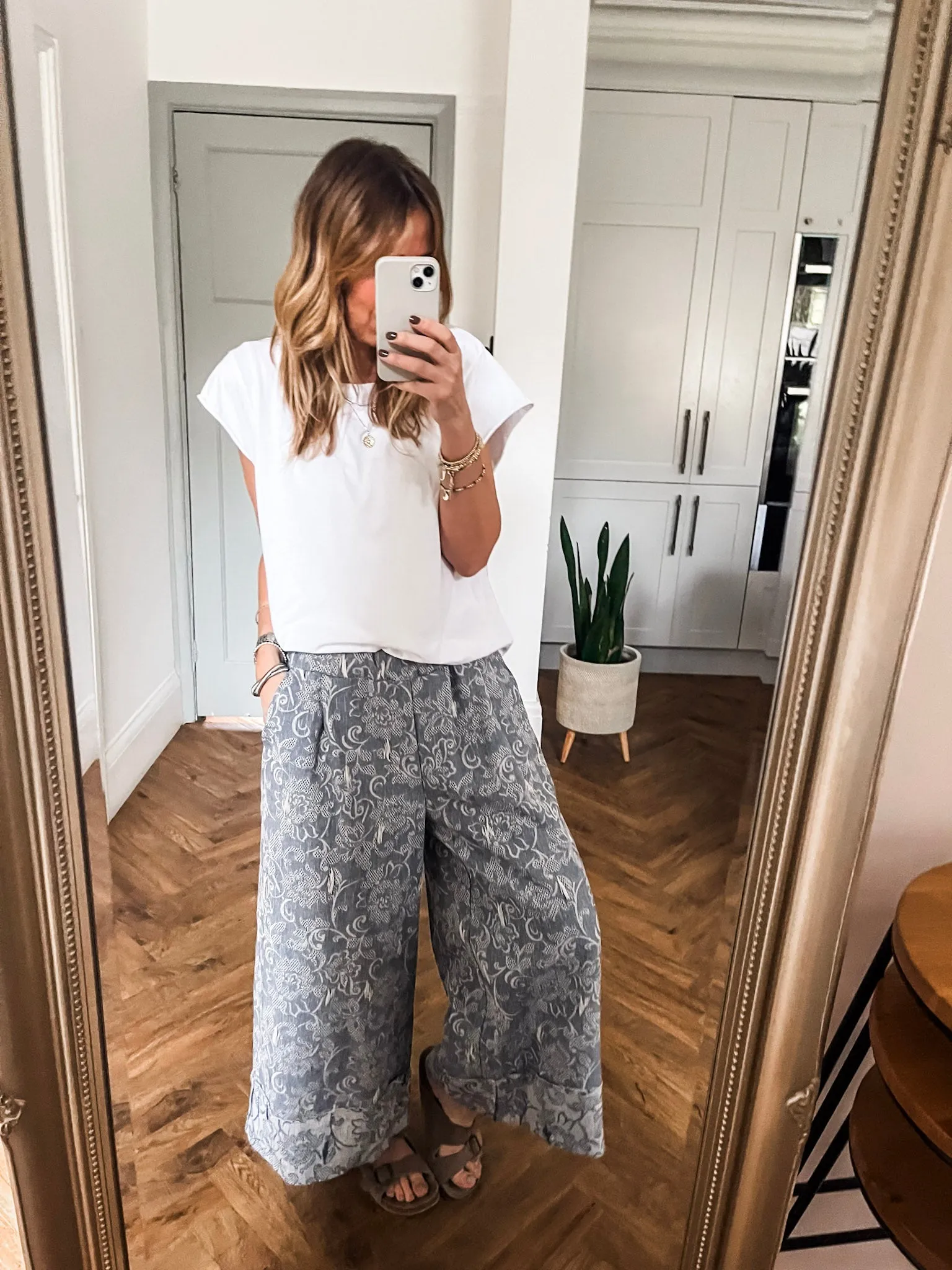 Lace Denim Culottes