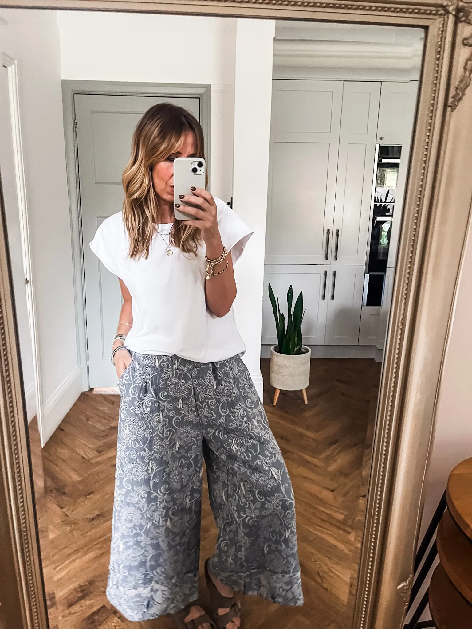 Lace Denim Culottes