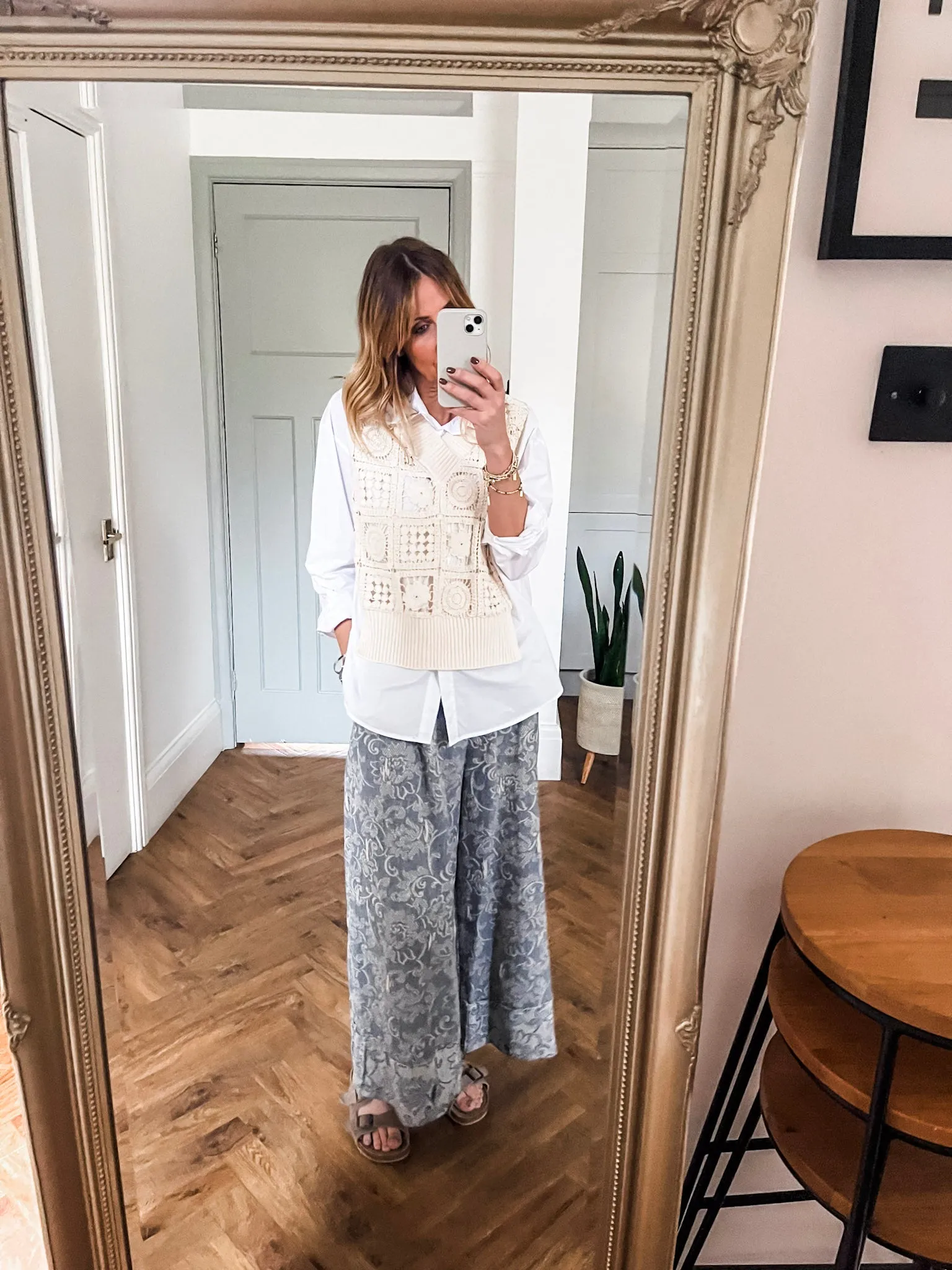 Lace Denim Culottes
