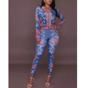 MB FASHION Cold-Shoulder Ruffle Jacket and High-Waist Leggings Set 6854 LAST S