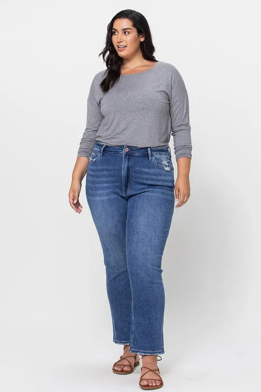 Medium Wash Straight Leg Jean