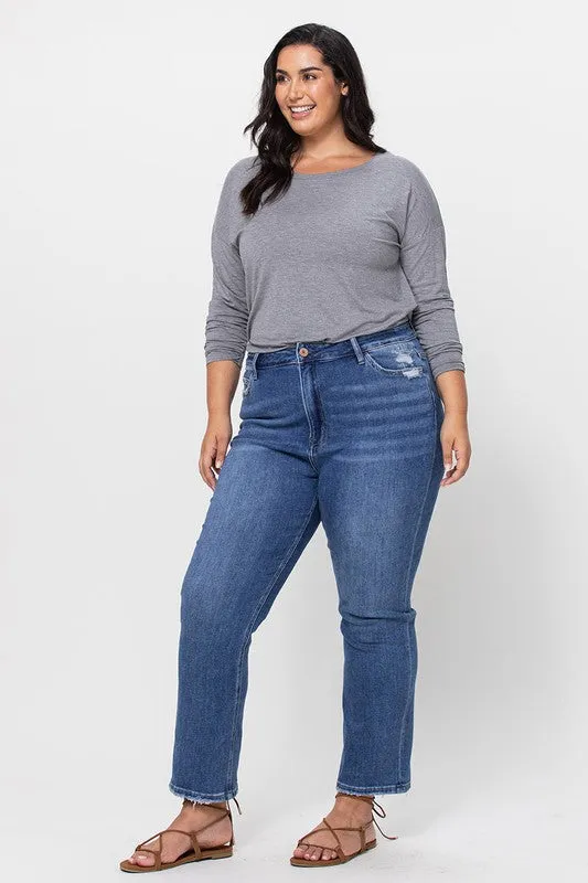 Medium Wash Straight Leg Jean