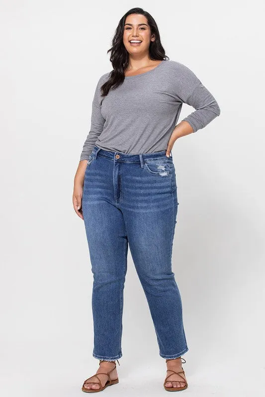 Medium Wash Straight Leg Jean