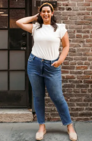Medium Wash Straight Leg Jean