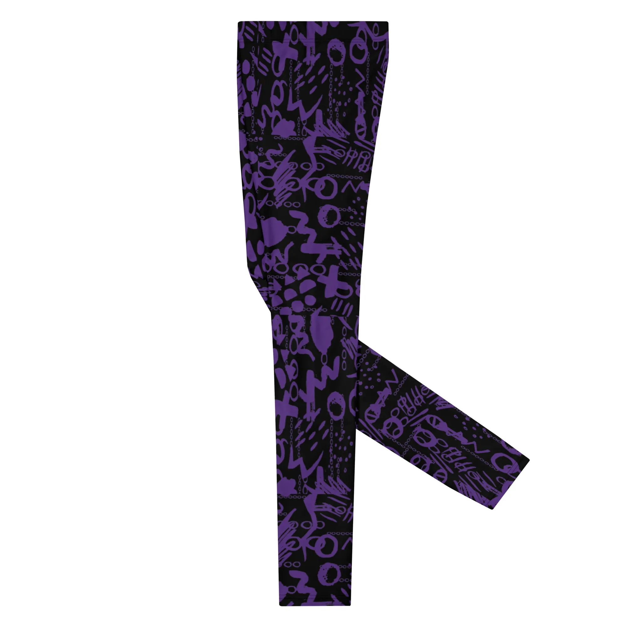 Men's Leggings, Men Gym Leggings, Wrestling Pants, Gifts for Him, Trippy Leggings, Colorful Pants, Festival Tights, Purple