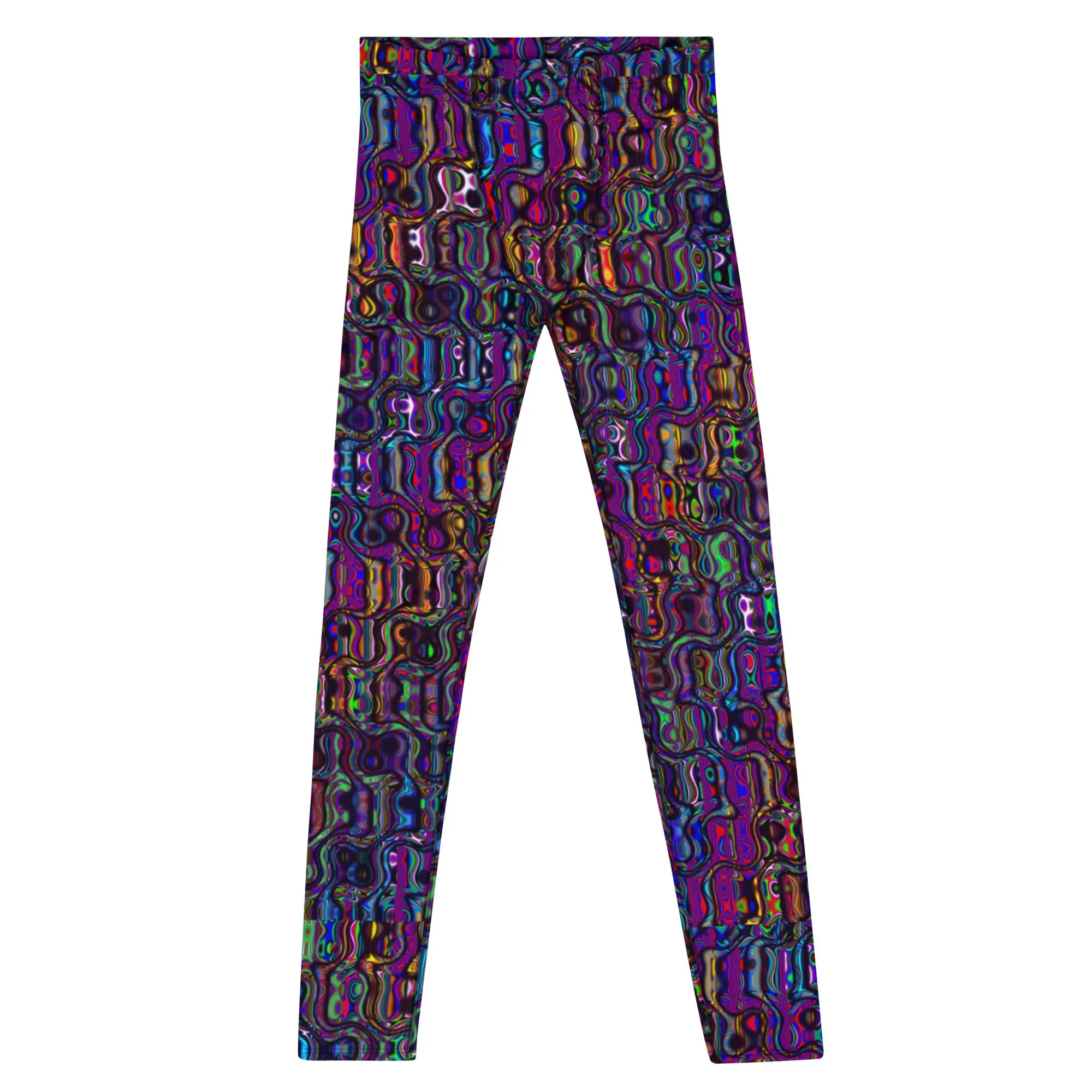 Men's Leggings, Multicolor, Purple Laquer, Rave Pants, Festival Tights, Gym Leggings, Wrestling Pants, Unusual Gifts for Him, Yoga Leggings
