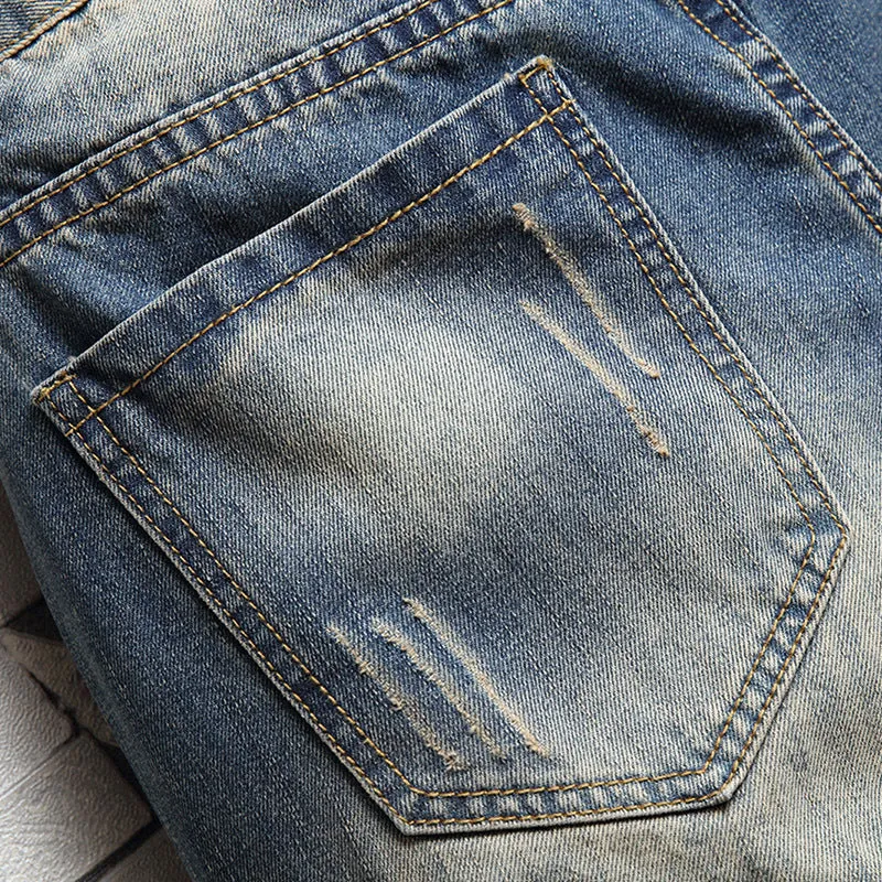 Newest Men's Ripped Jeans Shorts Mid Waisted Men's Jean Shorts
