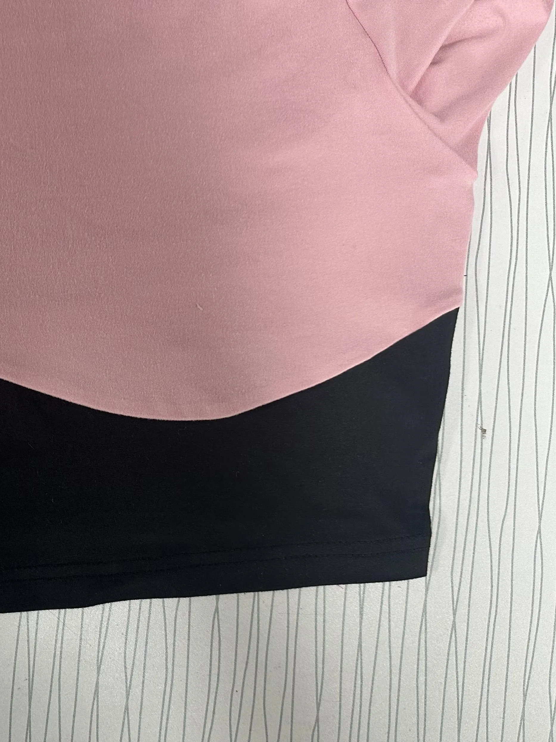 Plus Size  Long Sleeve  Color Block  Rib Fit Top & Leggings  Set
