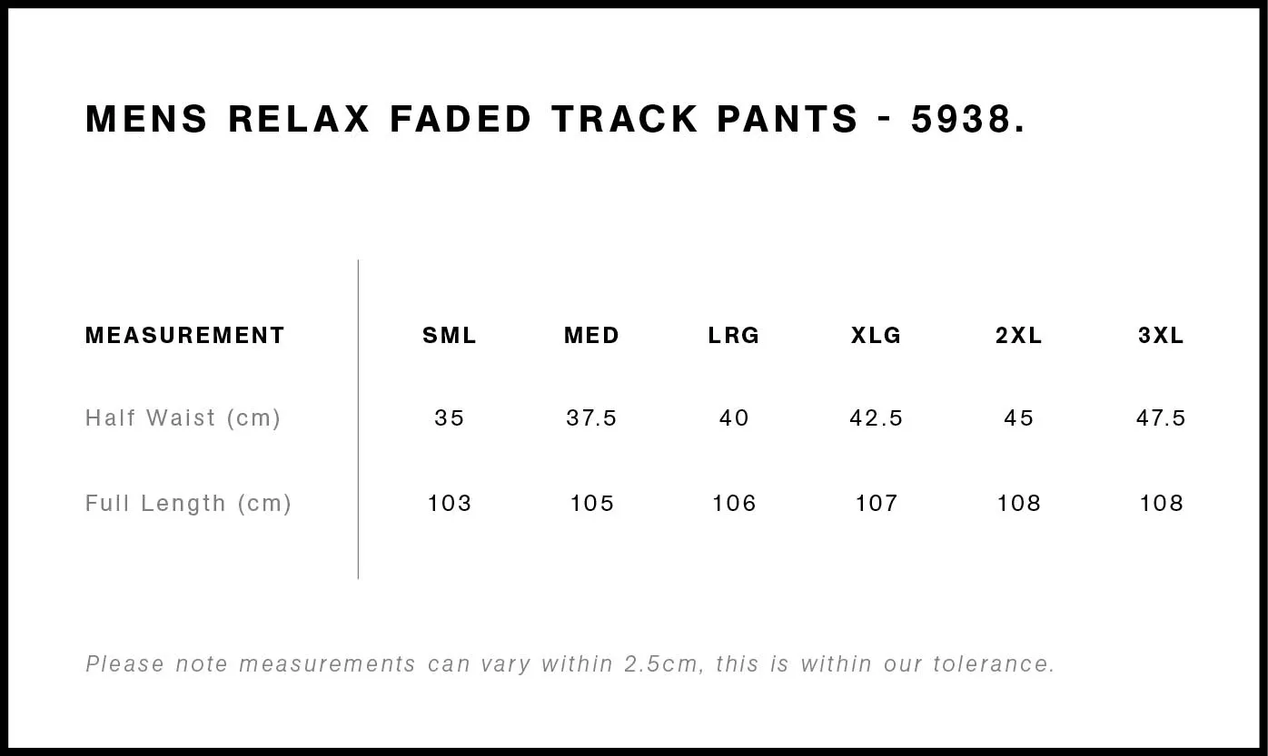 RELAX FADED TRACK PANTS | 5938