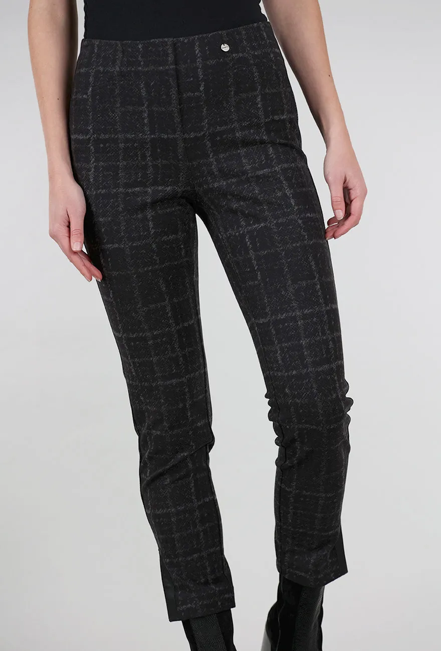 Rose Plaid Pant, Charcoal