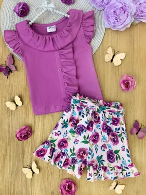 Rose To Cuteness Paperbag Shorts Set