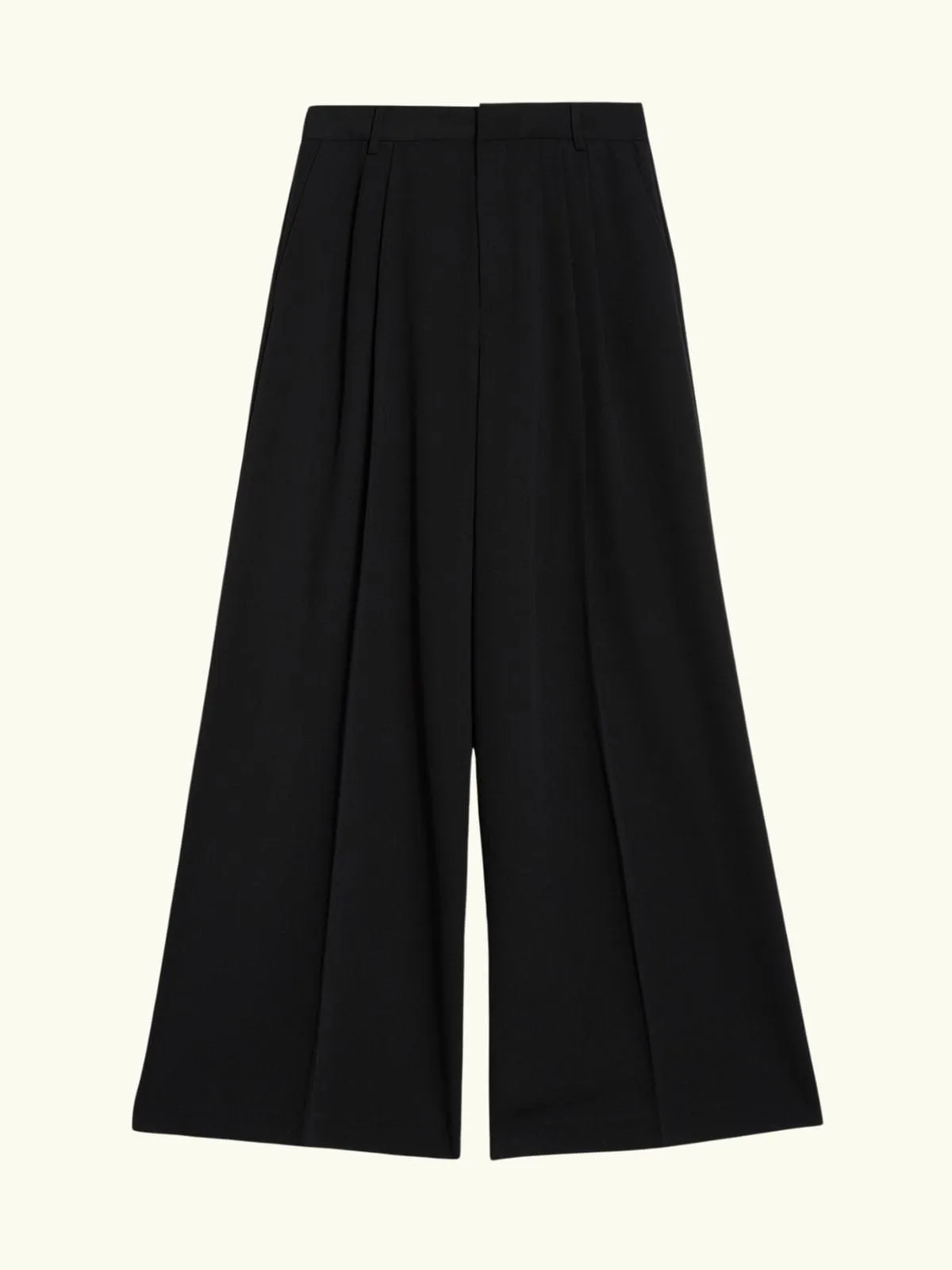 Tailored Pleat Trousers - Black