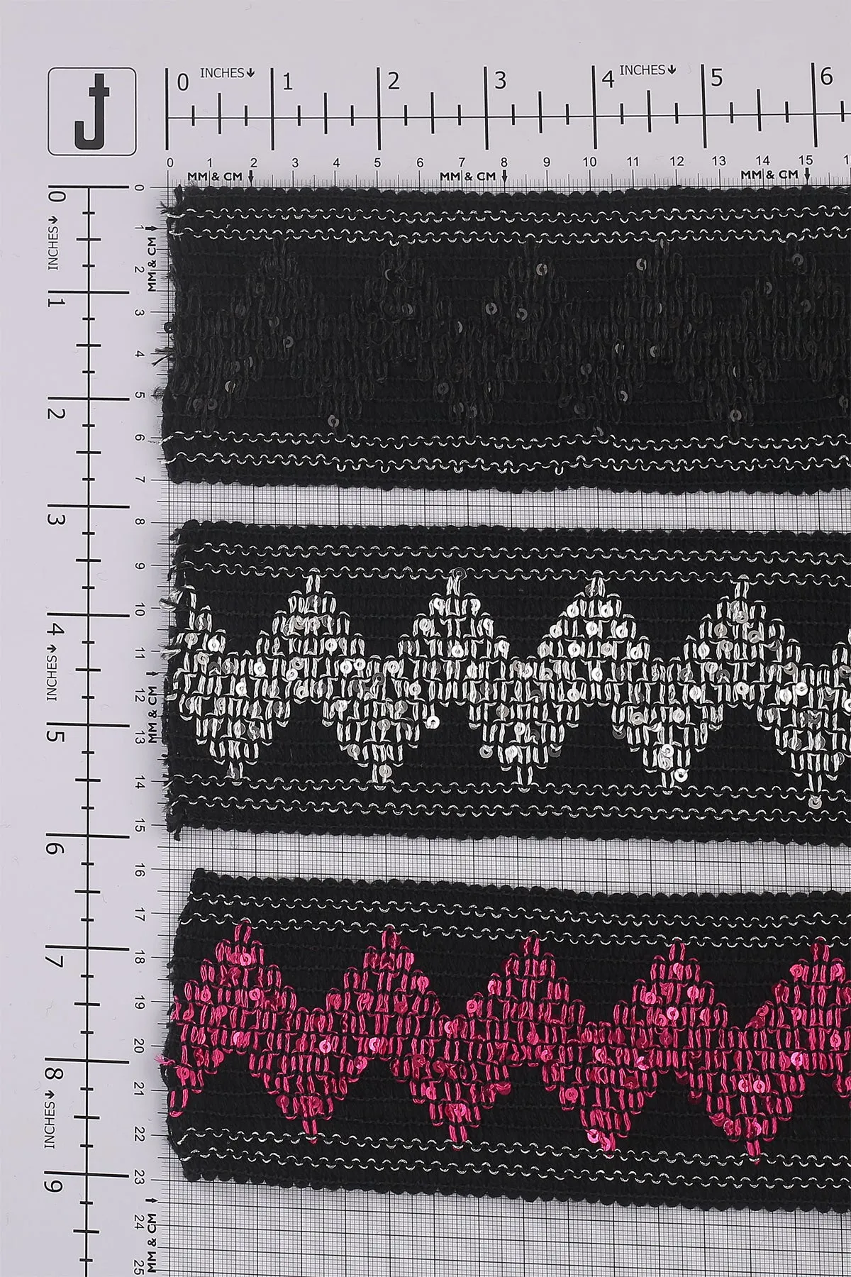 Wide Woven Patterned Coloured Stretch Elastic
